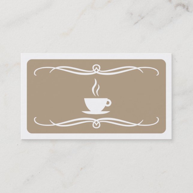 Carte De Visite tasse de café mod (couleur personnalisable) (Devant)