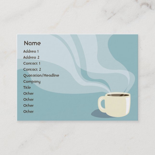 Carte De Visite Tasse de café - potelée (Devant)