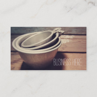 Carte De Visite Tasses de mesure en aluminium vintage inspirées pa