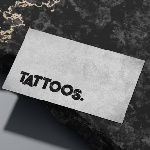 Carte De Visite Tatouage Artiste Tatouage Simple Concret Moderne
