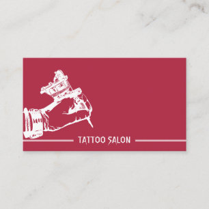 Carte De Visite Tatouage au stylo rouge