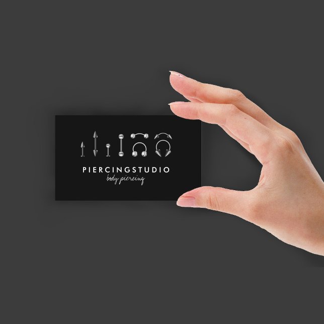 Carte De Visite Tatouage corporel (Body Piercing Tattoo Business Card)