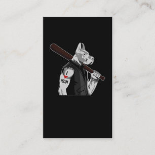 Carte De Visite Tatouage Pitbull Chien Papa Aime Maman