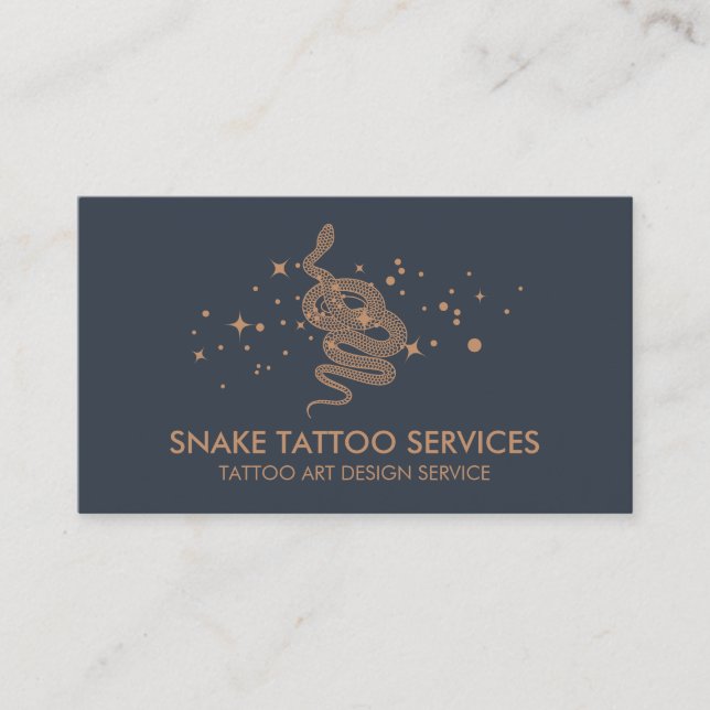 Carte De Visite Tatouage serpent tendance (Devant)