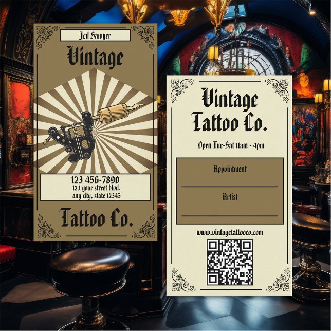 Carte De Visite Tatoueur Professionnel (Créateur téléchargé)