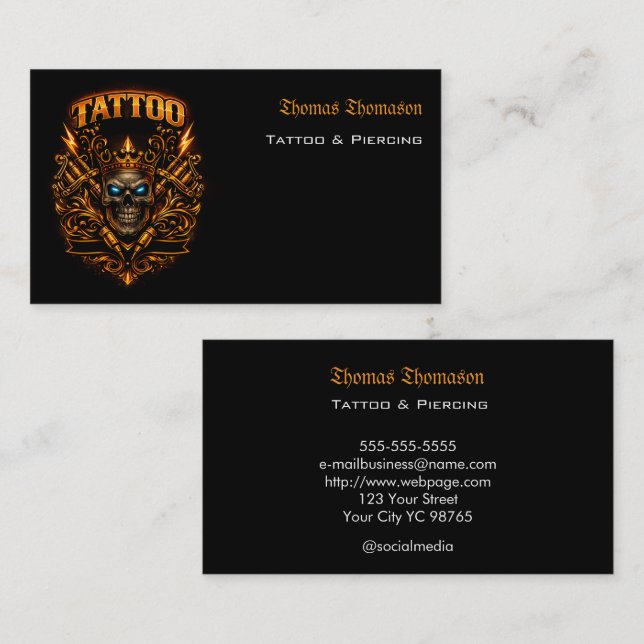 Carte De Visite Tattoo artist  (Devant / Derrière)