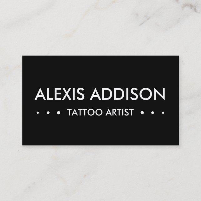 Carte De Visite TATTOO ARTIST 3dots (Devant)