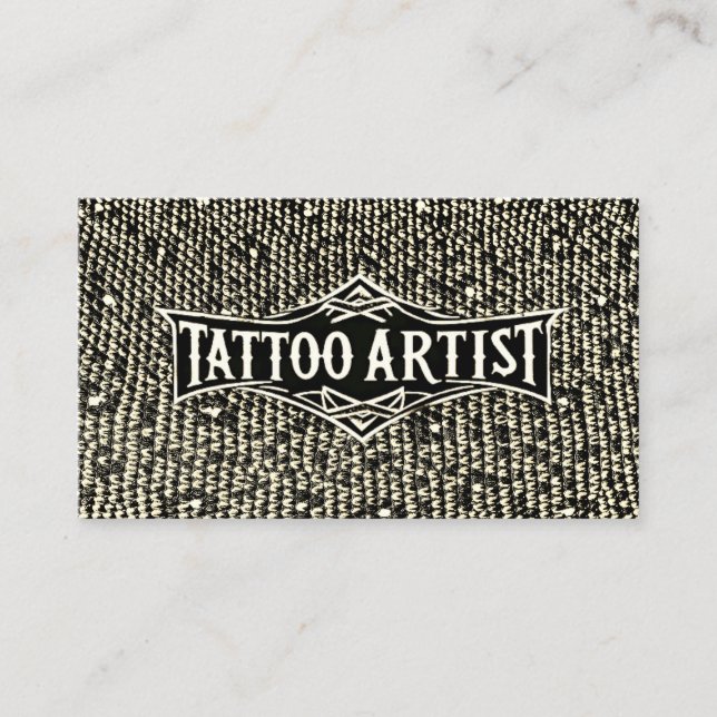 Carte De Visite Tattoo Artist Body Art Salon Boutique Professionne (Devant)