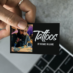 Carte De Visite Tattoo Artiste Typographie Photo