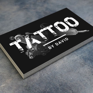 Carte De Visite Tattoo Shop Tattoo Gun professionnel tatoueur