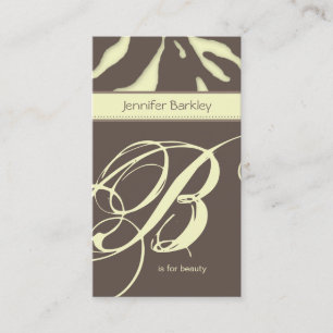 Carte De Visite Taupe animal de Ylw de salon de beauté de zèbre de