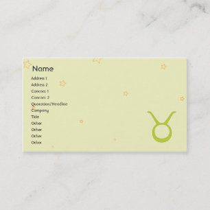 Carte De Visite Taureau - affaires