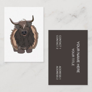 Carte De Visite Taureau Bétail Taureau