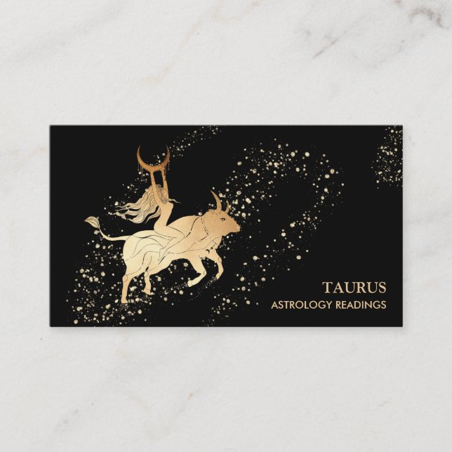 Carte De Visite *~* TAURUS :  Lecture d'astrologie zodiaque Moon B (Devant)