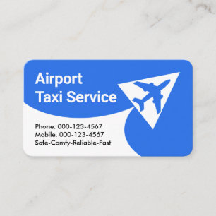 Carte De Visite Taxi aéroport en décollage