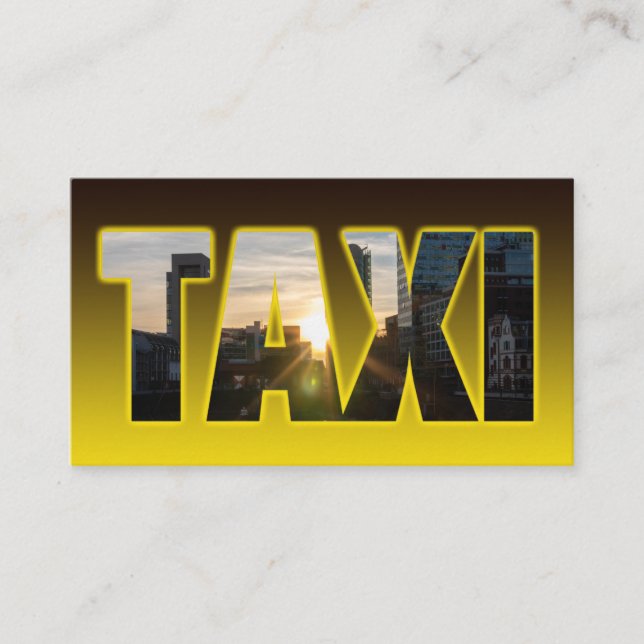 Carte De Visite Taxi chauffeur chauffeur chauffeur taxi jaune vill (Devant)