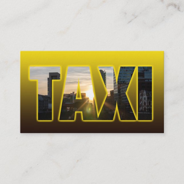 Carte De Visite Taxi chauffeur chauffeur chauffeur taxi jaune vill (Devant)