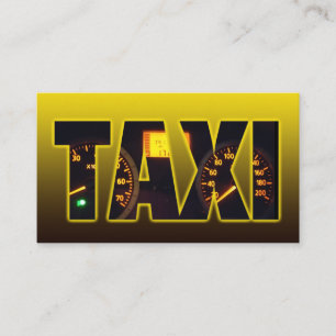 Carte De Visite Taxi chauffeur chauffeur taxi jaune lettres noires