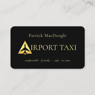 Carte De Visite Taxi d'aéroport minimaliste simple