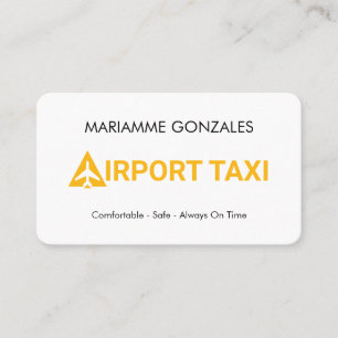 Carte De Visite Taxi d'aéroport minimaliste simple