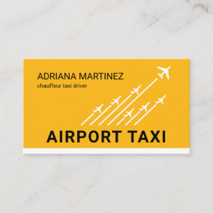 Carte De Visite Taxi d'aéroport Pistes d'aéroport Décollage