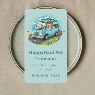 Carte De Visite Taxi de luxe pour animaux de compagnie Chauffeur p
