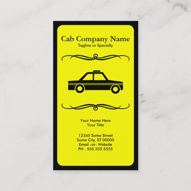 Carte De Visite taxi de mod (Devant)