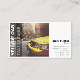 Carte De Visite Taxi de taxi jaune Gras moderne