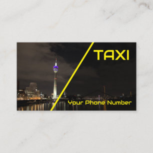 Carte De Visite Taxi jaune jour et nuit chauffeur de taxi