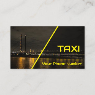 Carte De Visite Taxi jaune jour et nuit chauffeur de taxi