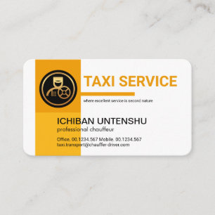 Carte De Visite Taxi Jaune Professionnel Couleurs Chauffeur