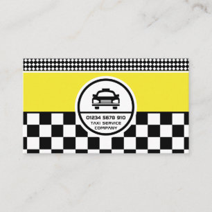 Carte De Visite Taxi noir - Logo cerclé, Tarifs