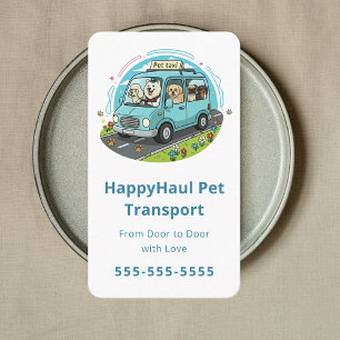 Carte De Visite Taxi pour animaux de compagnie Chauffeur pour anim