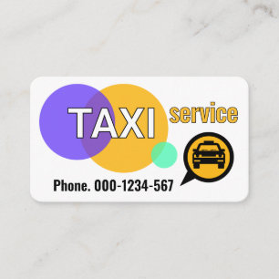 Carte De Visite Taxi Rayon Cercles Service Taxi