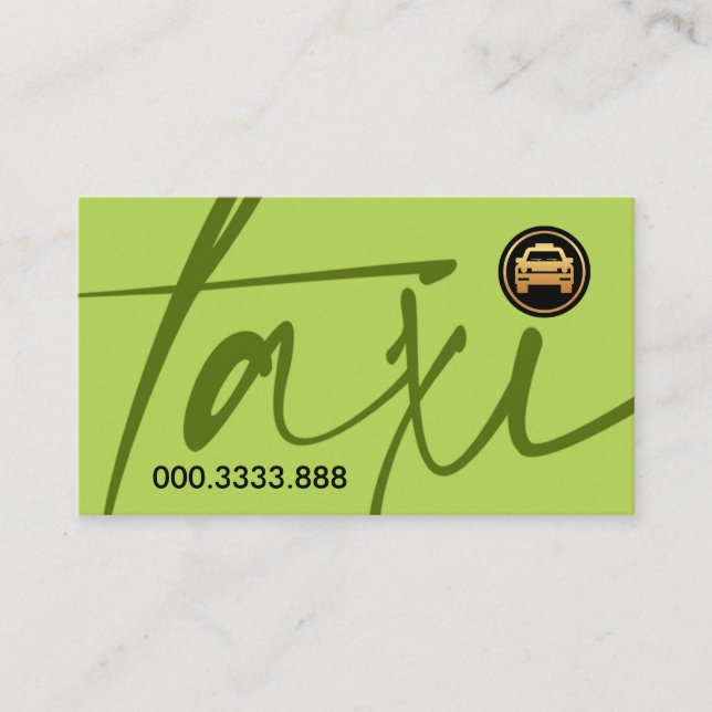 Carte De Visite Taxi Signal Gold Taxi Conducteur de taxi (Devant)