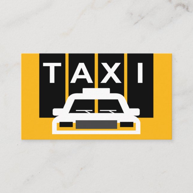 Carte De Visite Taxi sur rayures noires (Devant)