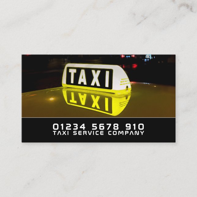 Carte De Visite Taxi, Taxi Cabine, Tarifs (Devant)