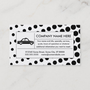Carte De Visite taxi tramé