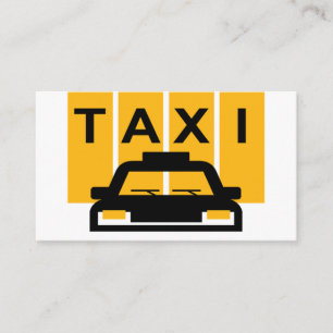 Carte De Visite Taxi Voiture Bandes Jaunes