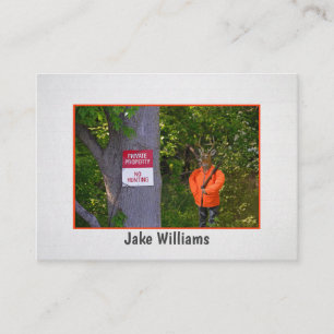 Carte De Visite taxidermiste gros chasseur de dollars avec arme