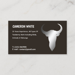 Carte De Visite Taxidermiste noir