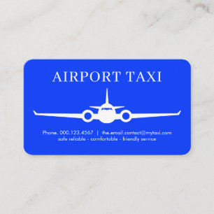Carte De Visite Taxis Aéroport Ciel Bleu Avion