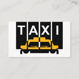 Carte De Visite Taxis jaunes bandes noires
