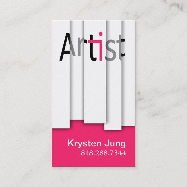 Carte De Visite : : Tba : : Artiste graphique audacieux - panneaux (Devant)