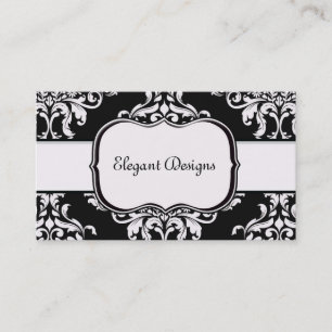 Carte De Visite <TBA Winner > Damassé de diamant de noir de jais