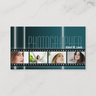Carte de visite Teal de photo de film de la