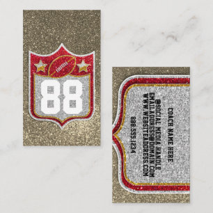 Carte De Visite Team USA Sports Red and Gold College Football