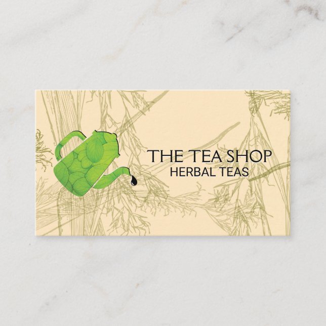 Carte De Visite Teapot pour | Mini-Carte de visite Plante (Devant)