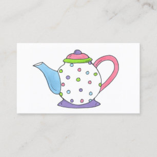 Carte De Visite Teapot Tea Party Pot Teacup Teacup Temps
