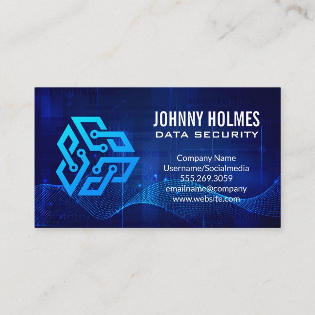 Carte De Visite Tech Logo | Données Modernes (Devant)